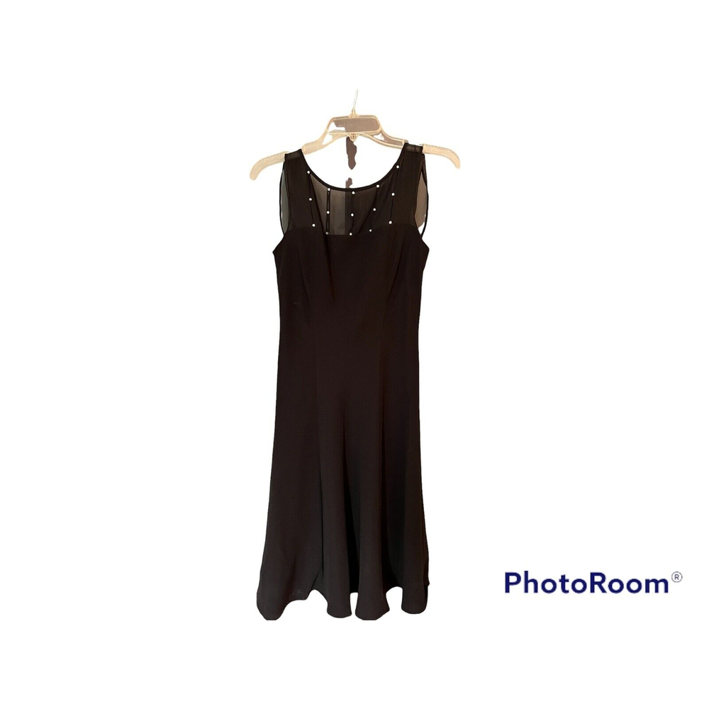 Evan Picone black Size 4 Petite fit-and-flare cocktail dress With Crystals
